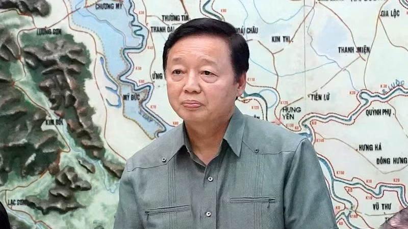 Phó Thủ tướng Chính phủ Trần Hồng Hà phát biểu chỉ đạo công tác ứng phó với bão số 3.