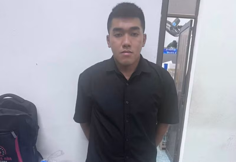 Đối tượng Lê Văn Hải tại Cơ quan Công an.