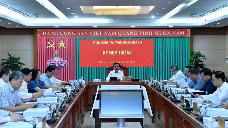 Tại Kỳ họp thứ 48, Ủy ban Kiểm tra Trung ương đề nghị cấp có thẩm quyền xem xét, thi hành kỷ luật một số tổ chức đảng và đảng viên có vi phạm, khuyết điểm. (Ảnh: Đăng Khoa)