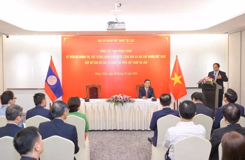 Quang cảnh buổi gặp gỡ. (Ảnh: NHẬT BẮC-VGP)