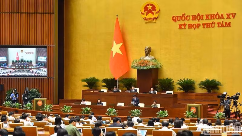Quang cảnh phiên họp chiều 22/10. (Ảnh: THỦY NGUYÊN)