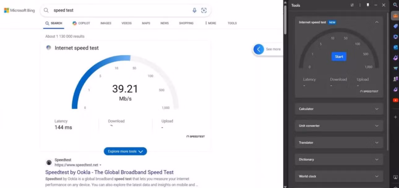 Tìm mọi cách để tăng người dùng, Microsoft mang tính năng đo tốc độ mạng trở lại Edge- Ảnh 1.