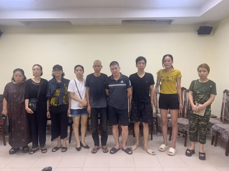 Các đối tượng trong ổ nhóm đánh bạc.