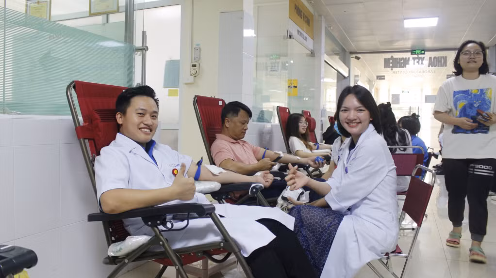 Chương trình Hiến máu tình nguyện tại Bệnh viện Sản Nhi Quảng Ninh (Tháng 3/2024).