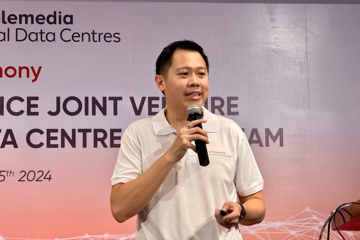 Ông Lionel Yeo, Giám đốc điều hành của ST Telemedia Global Data Centres (STT GDC). Ảnh: Lê Mỹ