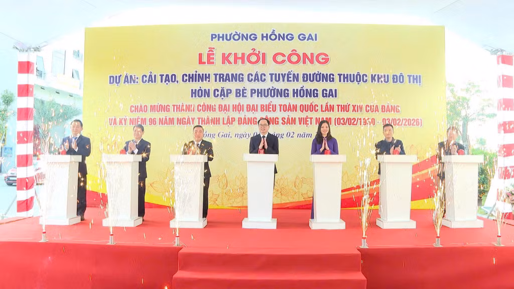 Lễ khởi công dự án cải tạo, chỉnh trang các tuyến đường khu đô thị Hòn Cặp Bè.
