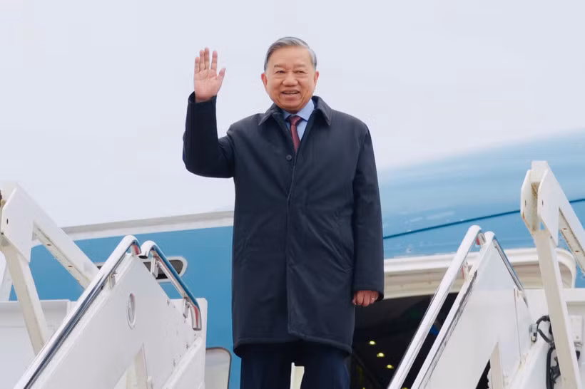 Tổng Bí thư Tô Lâm tới Hoa Kỳ, tham dự cuộc họp khai mạc Hội đồng Hòa bình về Gaza. (Ảnh: VĂN HIẾU)