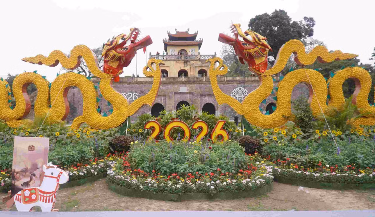 Chương trình Happy Tết 2026 tại Khu Trung tâm Hoàng thành Thăng Long. Ảnh: Minh Vũ