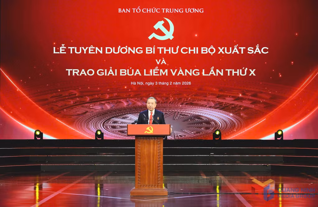 Tổng Bí thư Tô Lâm phát biểu tại buổi lễ.