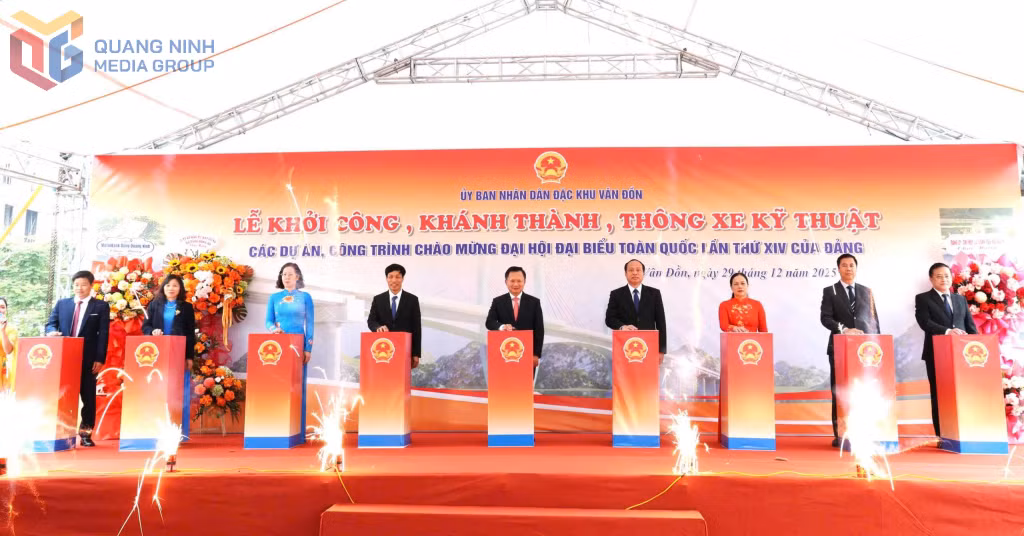 15 dự án, công trình trên địa bàn đặc khu Vân Đồn được khởi công trong tháng 12/2025.