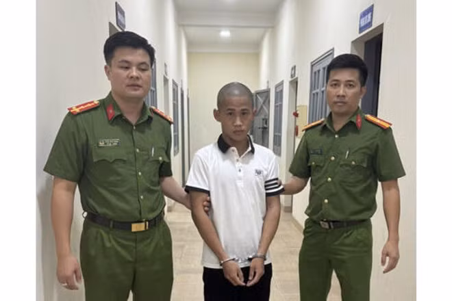Đối tượng Ngô Mạnh Tường bị bắt vì tội trộm cắp. Ảnh: Công an Thanh Hóa