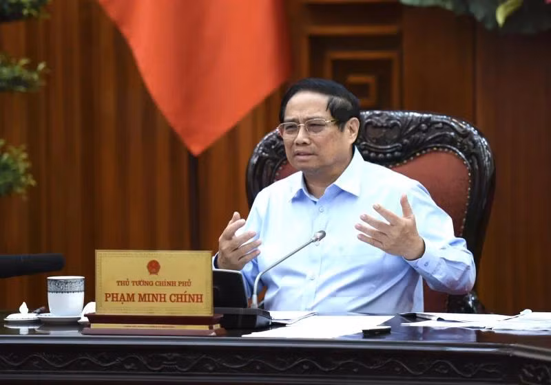 Thủ tướng Phạm Minh Chính phát biểu ý kiến tại cuộc họp (Ảnh: Trần Hải).