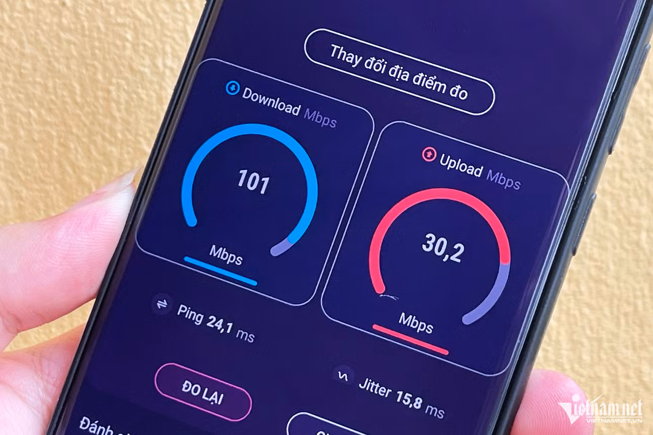 Công cụ đo tốc độ Internet i-Speed do VNNIC phát triển. Ảnh: Trọng Đạt