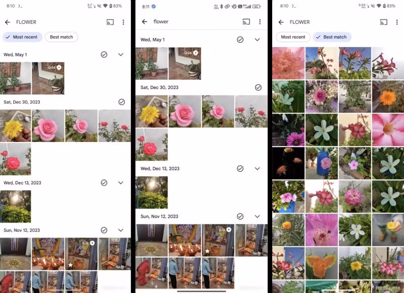 Minh hoạ về cách hoạt động của các bộ lọc tìm kiếm mới trên Google Photos. Ảnh: Android Authority
