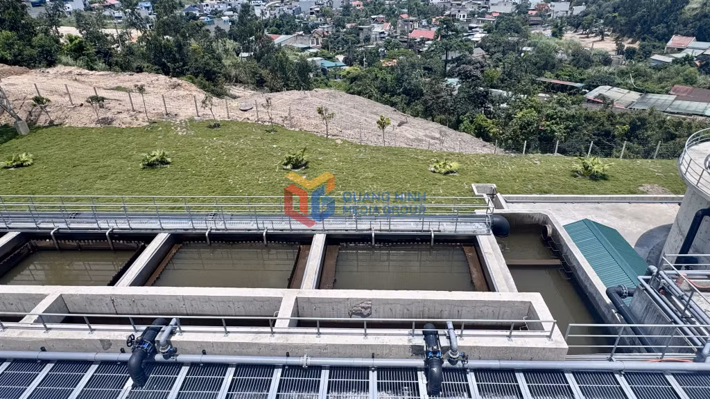Hệ thống xử lý nước thải mỏ tại Công ty Than Hòn Gai, do Công ty TNHH MTV Môi trường - TKV quản lý, vận hành.