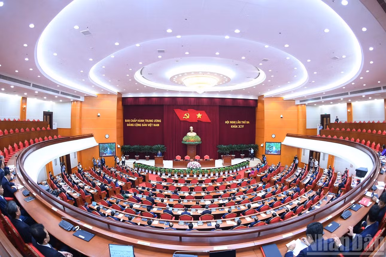 Quang cảnh phiên bế mạc hội nghị.
