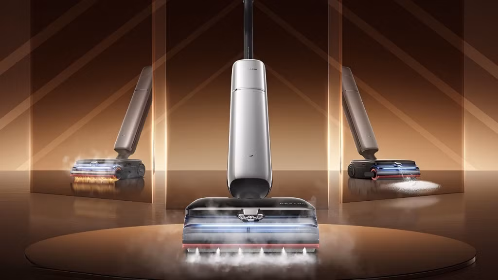 Dreame H16 Pro TriForce lực hút 30.000Pa xử lý sạch vết dầu mỡ trong nhà bếp.