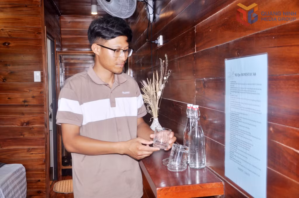 Nhiều cơ sở lưu trú ở Cô Tô đã có ý thức trong việc hạn chế đồ nhựa dùng một lần, có ứng xử thân thiện với thiên nhiên.