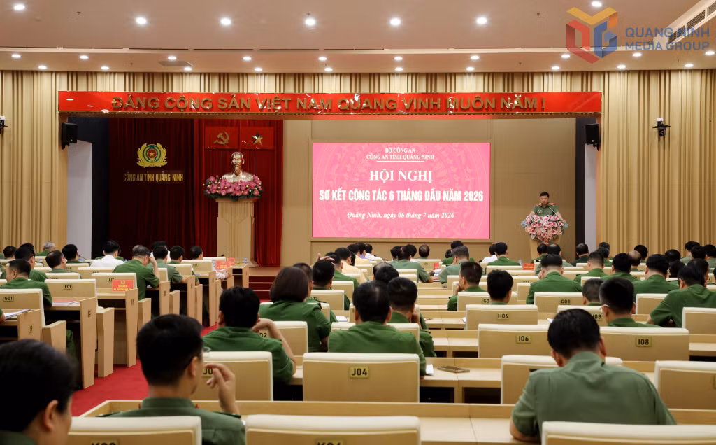 Công an tỉnh sơ kết công tác 6 tháng đầu năm 2026.