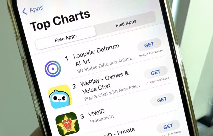 Loopsie trở thành ứng dụng được tải về nhiều nhất trên iPhone ngày 23/8. Ảnh: Lưu Quý