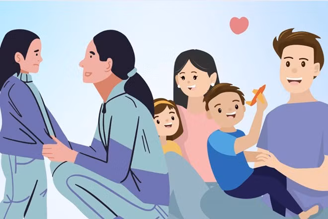 Cách xây dựng niềm tin để con cái luôn sẵn lòng chia sẻ với cha mẹ. Đồ họa: Thiện Nhân
