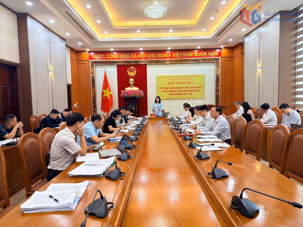 Quang cảnh buổi thẩm tra.