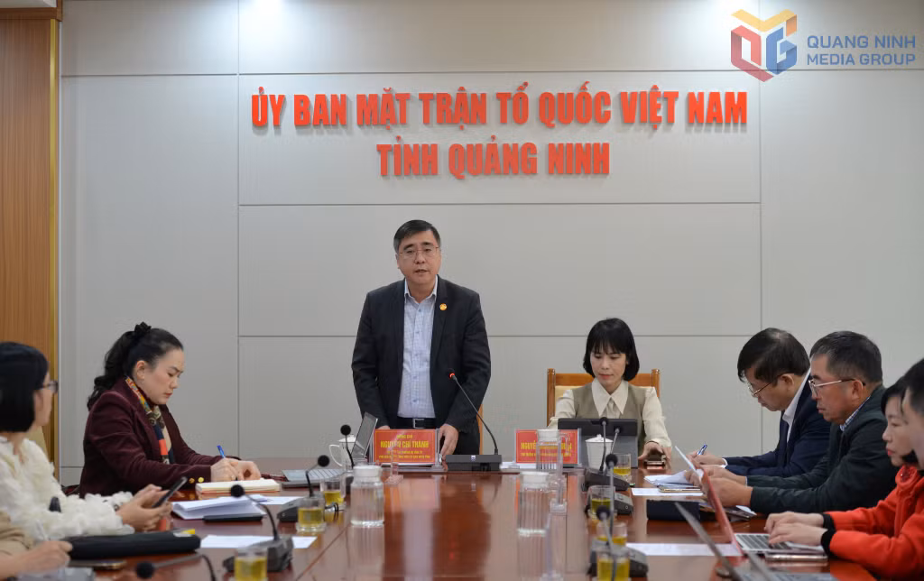 Đồng chí Nguyễn Chí Thành, Uỷ viên Ban Thường vụ Tỉnh ủy, Phó Chủ tịch Thường trực Ủy ban MTTQ tỉnh thông tin nhanh về Đại hội đại biểu MTTQ Việt Nam tỉnh lần thứ XIII, nhiệm kỳ 2025-2030.