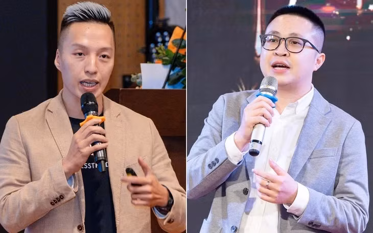 Ông Bùi Huy Dũng (trái) và ông Lê Hải Vũ