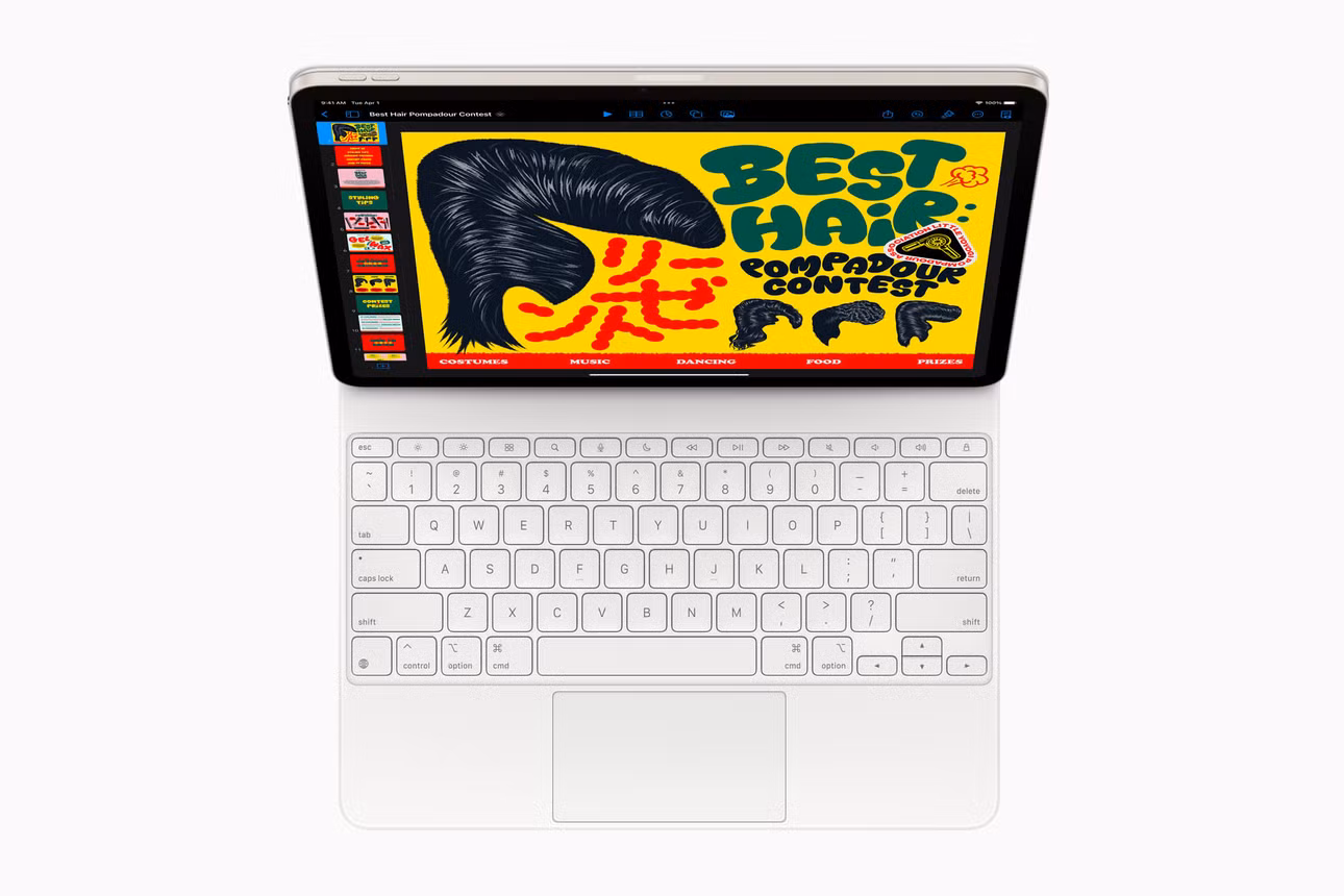 Magic Keyboard mới trên iPad Air 7.