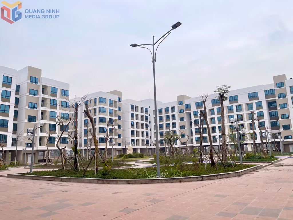 Dự án khu nhà ở xã hội phục vụ công nhân, người lao động của các doanh nghiệp trong KCN Đông Mai, TX Quảng Yên gần hoàn thiện và đưa vào hoạt động.