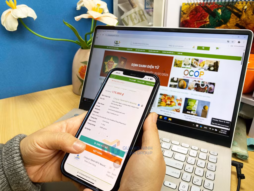 Người dân thuận tiện đặt hàng các sản phẩm OCOP Quảng Ninh tại Sàn TMĐT OCOP Quảng Ninh (http://ocopquangninh.com.vn).