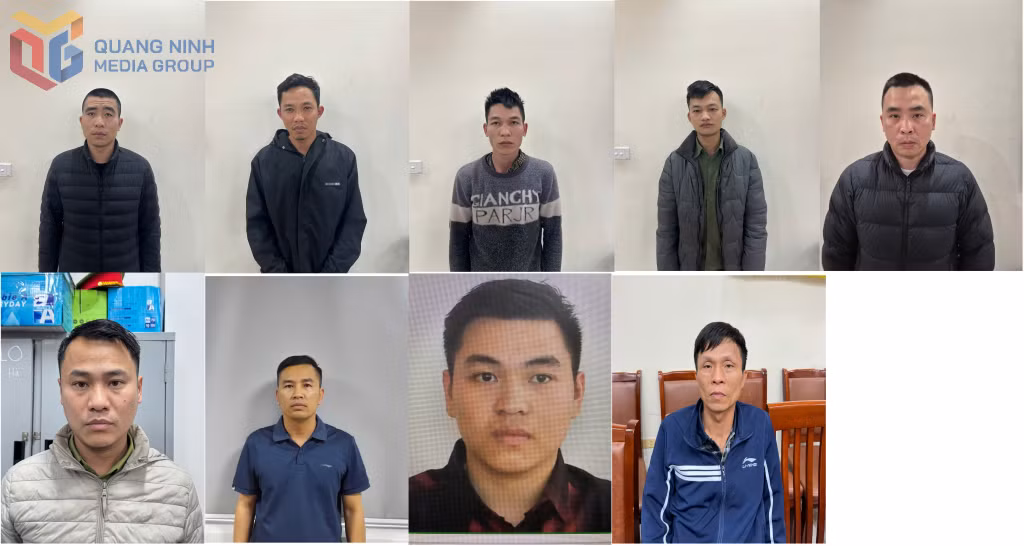 Từ trên xuống dưới, từ trái qua phải là các đối tượng: Tùng, Thư, Quỳnh, Hồng, Tuấn, Thụ, Hà, Trường, Mạnh.