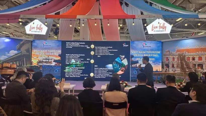 Việt Nam quảng bá điểm đến tại Đức với thông điệp mạnh mẽ "Live fully in Vietnam." (Ảnh: Cục Du lịch Quốc gia)
