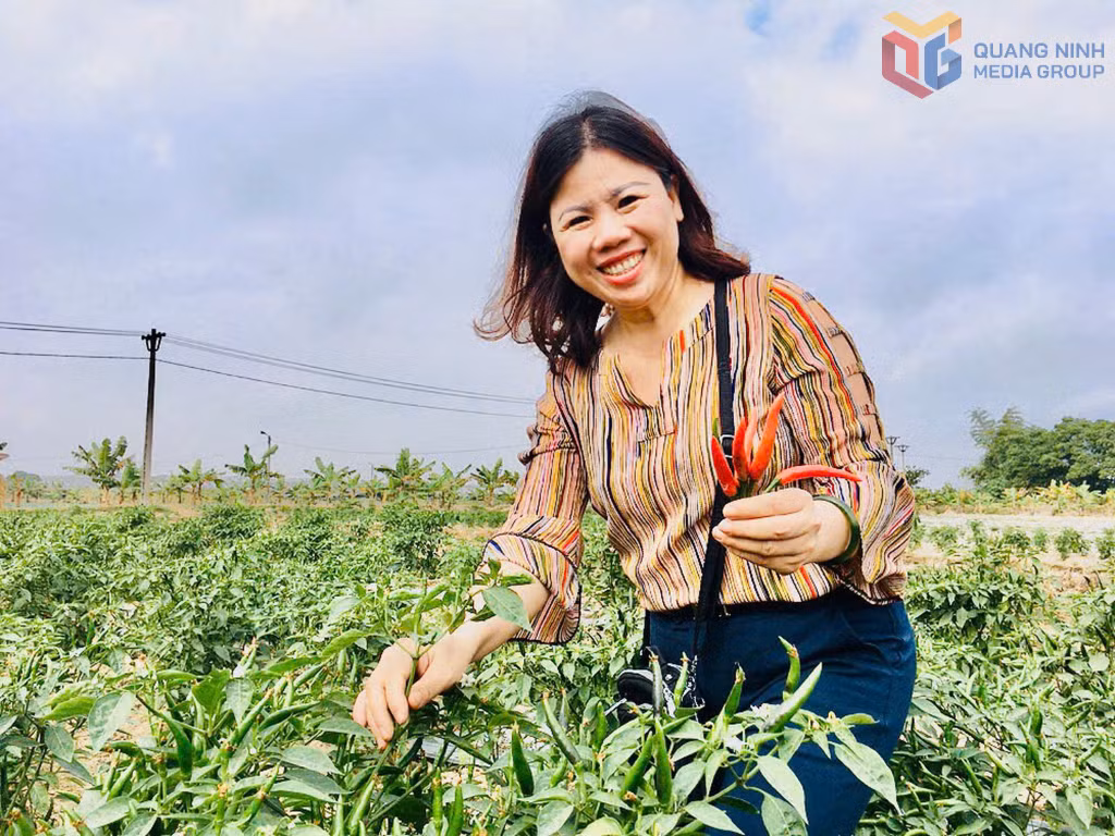Bà Lê Thị Thà, Chủ tịch HĐQT kiêm Giám đốc HTX dịch vụ nông nghiệp chất lượng cao Hoa Phong.