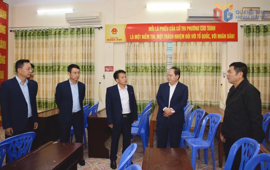 đồng chí Quản Minh Cường, Ủy viên Trung ương Đảng, Bí thư Tỉnh ủy, Trưởng Đoàn ĐBQH tỉnh, Trưởng BCĐ, Chủ tịch Ủy ban bầu cử tỉnh 