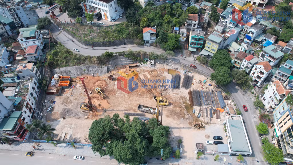 Dự án Nhà khám chữa bệnh, Bệnh viên Đa khoa tỉnh Quảng Ninh đang được tăng tốc thi công khoan cọc khoan nhồi