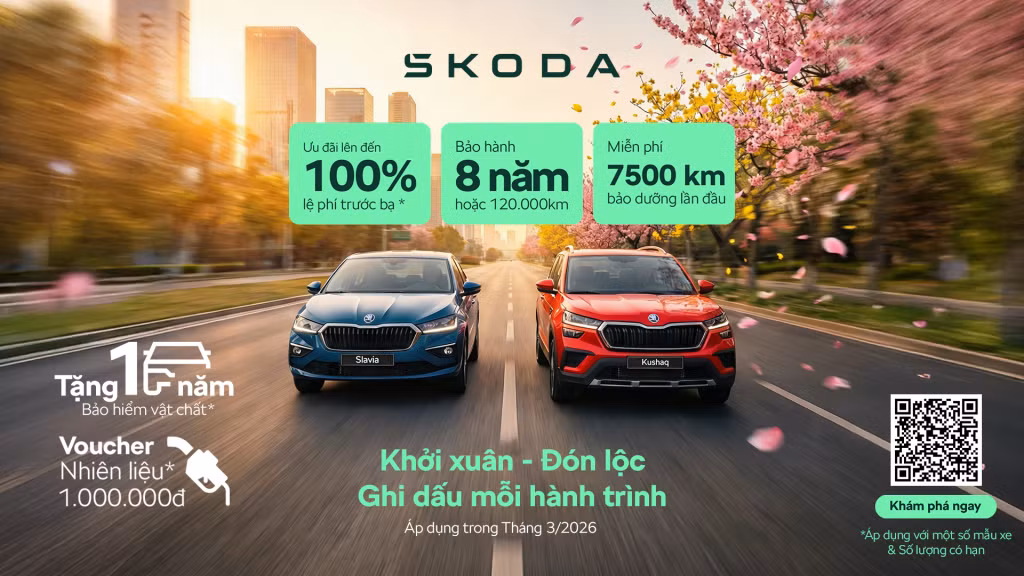 Thông báo Chương trình Ưu đãi Skoda tháng 3/2026: Hỗ trợ 100% Lệ phí trước bạ & Quà tặng đặc quyền ảnh 1 Thông báo Chương trình Ưu đãi Skoda tháng 3/2026: Hỗ trợ 100% Lệ phí trước bạ & Quà tặng đặc quyền ảnh 1