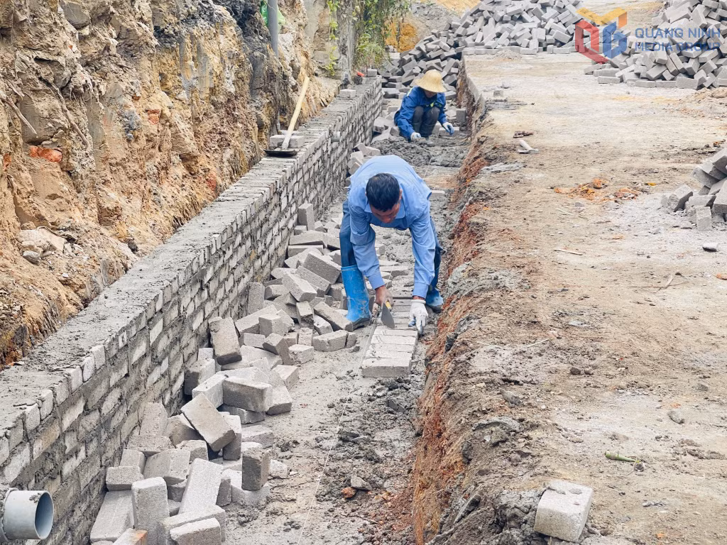 Công trình chỉnh trang hạ tầng khu dân cư, giảm thiểu trình trạng ngập úng tại phường Vàng Danh.