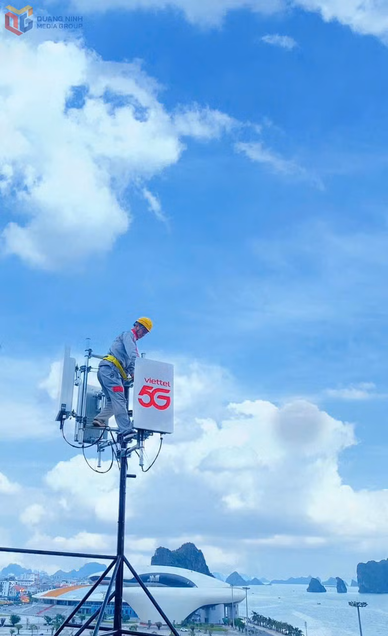 Viettel Quảng Ninh lắp đặt trạm 5G tại phường Hạ Long, Quảng Ninh.