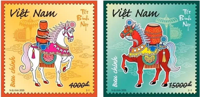 Bộ tem Tết Bính Ngọ 2026 - Ảnh: BTC