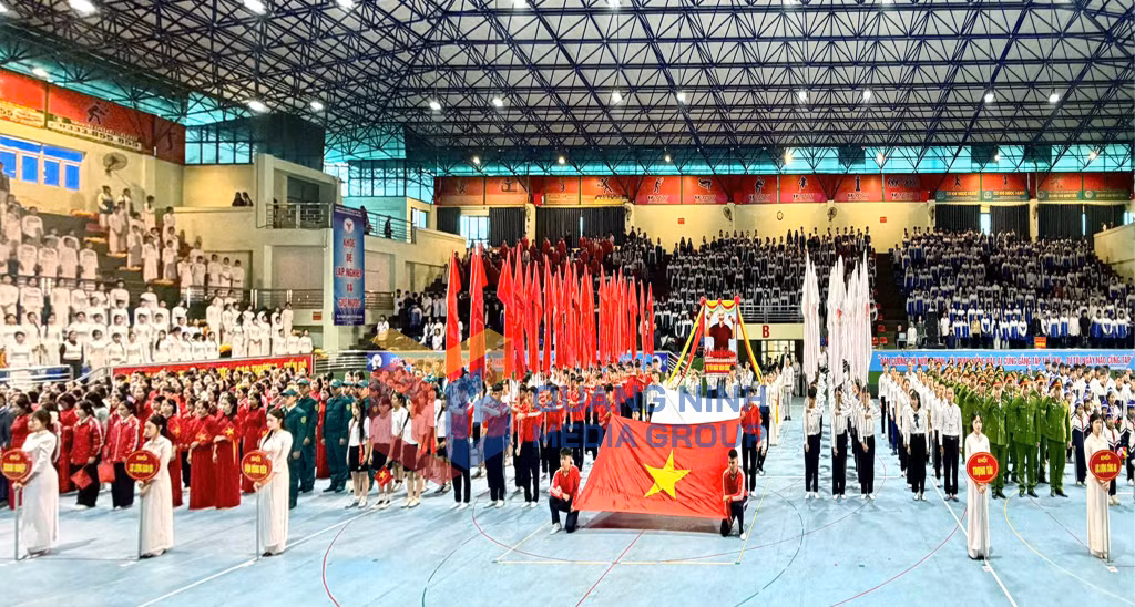 Phường Đông Triều khai mạc Đại hội Thể dục thể thao lần thứ I - 2026 (1-2026). Ảnh: Mai Linh
