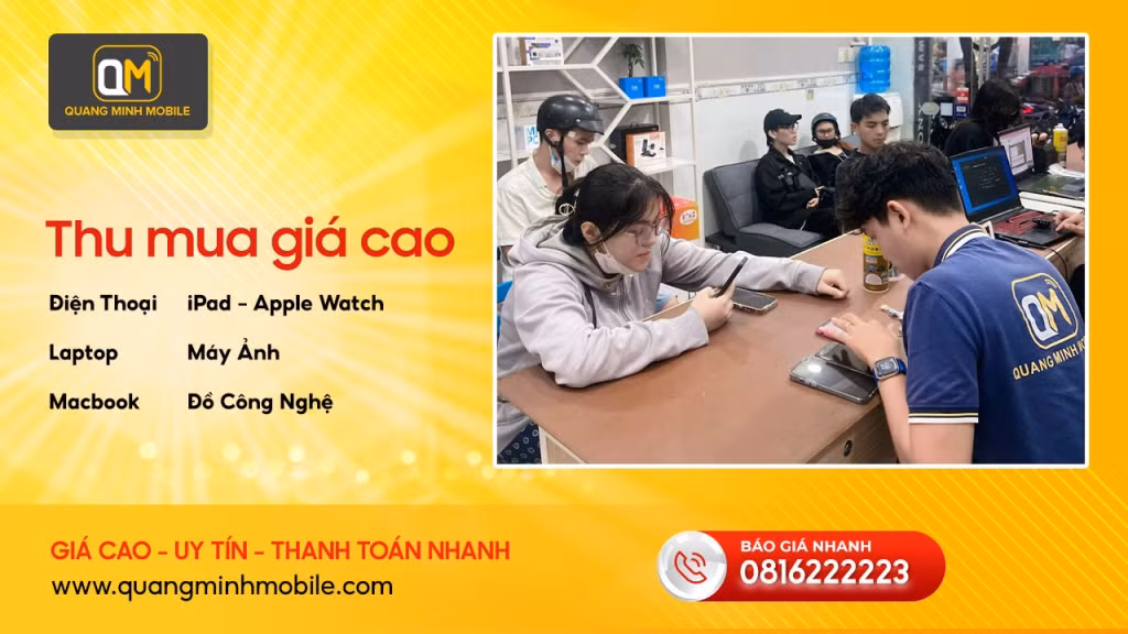 Quy trình kiểm định máy ảnh tại Quang Minh Mobile luôn đảm bảo tính minh bạch và khách quan.