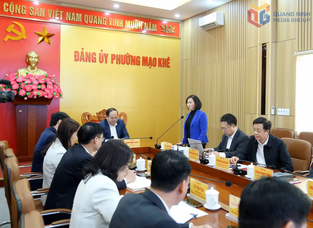 Đồng chí Trịnh Thị Minh Thanh, Phó Bí thư Thường trực Tỉnh ủy, Chủ tịch HĐND tỉnh, phát biểu tại buổi làm việc.