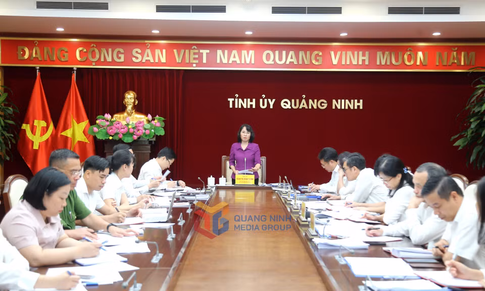Đồng chí Trịnh Thị Minh Thanh, Phó Bí thư Thường trực Tỉnh ủy, Chủ tịch HĐND tỉnh, phát biểu kết luận.
