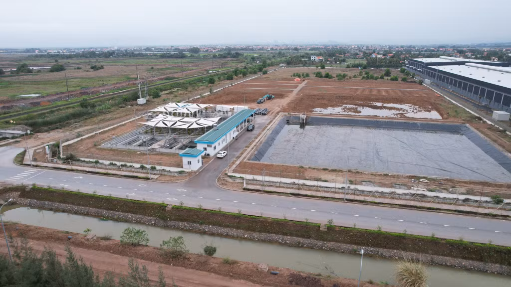 Khu xử lý nước thải tại Khu Công nghiệp Bắc Tiền Phong đã hoàn thành.