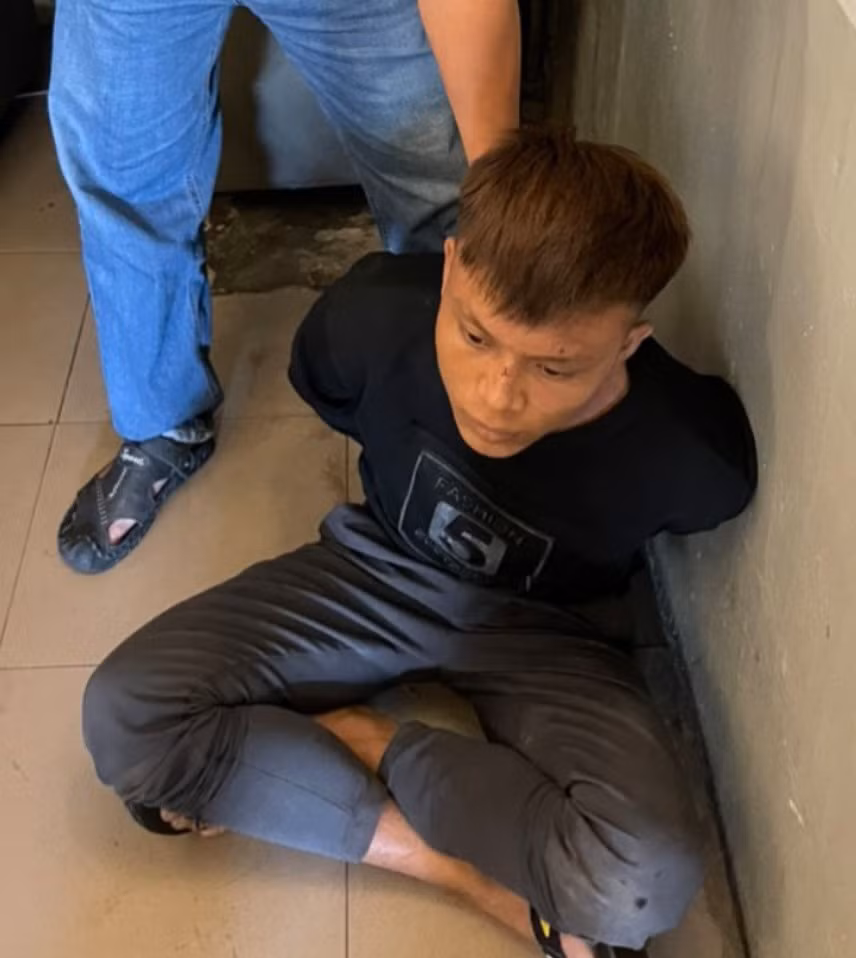 Lực lượng công an truy xét, phát hiện và bắt giữ đối tượng sau 1 ngày gây án. Ảnh: Công an cung cấp