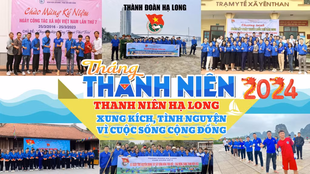 Những hoạt động nổi bật của tuổi trẻ Hạ Long trong Tháng Thanh niên 2024. Ảnh do đơn vị cung cấp