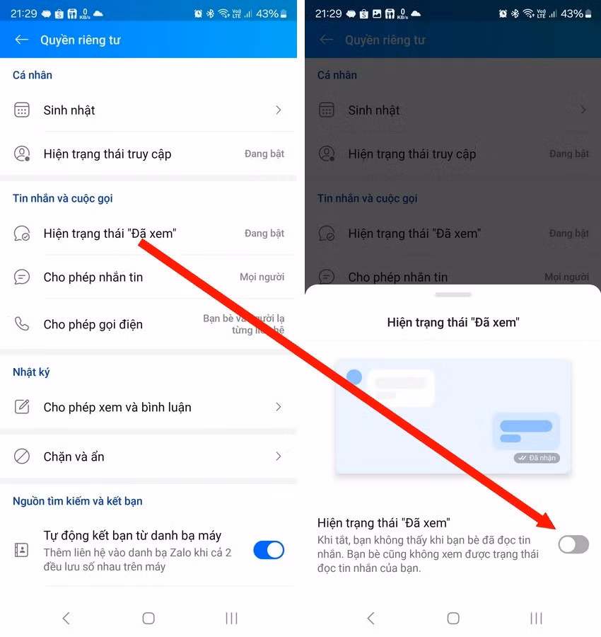Cách đọc tin nhắn trên Zalo và Facebook Messenger mà người gửi không biết ảnh 7