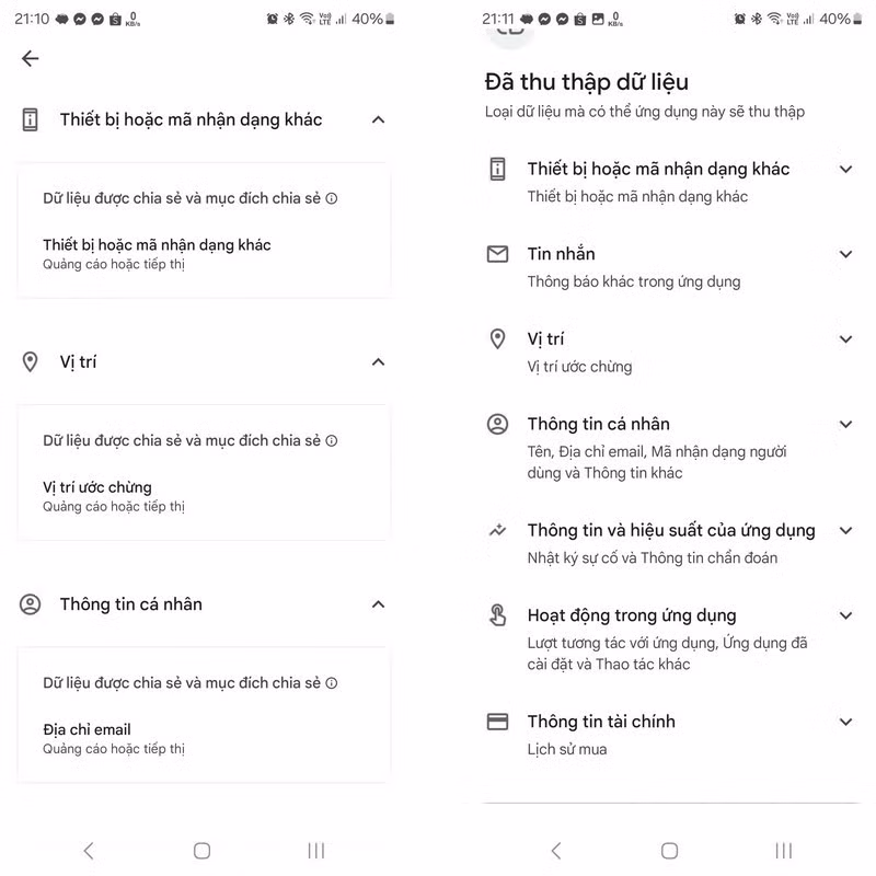 Người dùng cần cảnh giác với những ứng dụng đòi hỏi các quyền hạn truy cập vào smartphone trên mức cần thiết (Ảnh chụp màn hình).