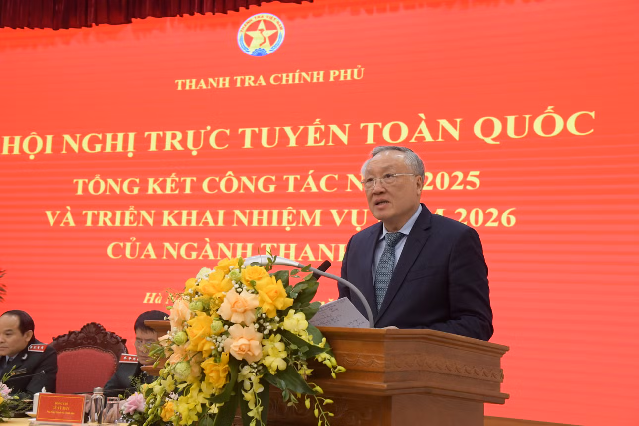 Phó Thủ tướng Thường trực Chính phủ Nguyễn Hòa Bình phát biểu chỉ đạo tại hội nghị. Ảnh: Báo Thanh tra
